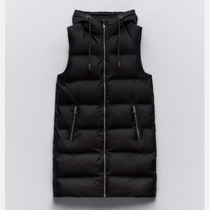 Zara mid length puffer vest